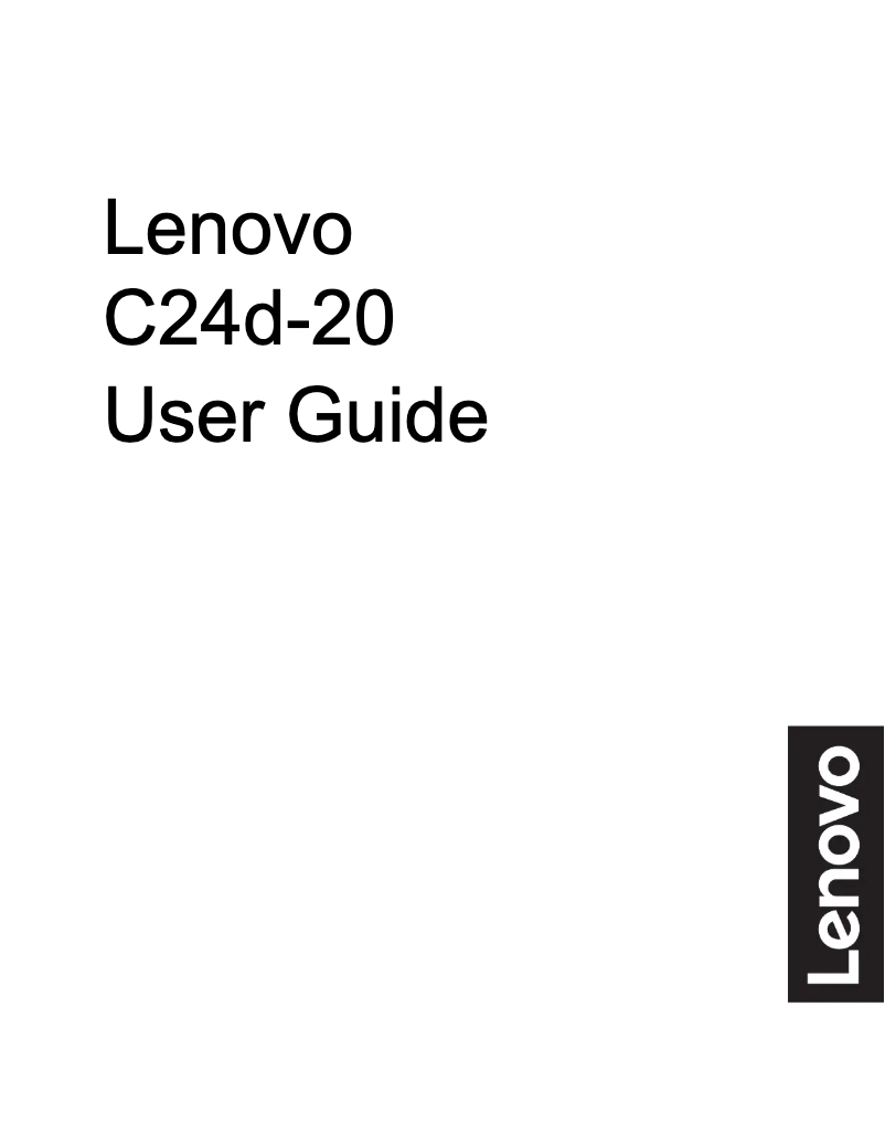 Page 1 de la notice Manuel utilisateur Lenovo C24d-20