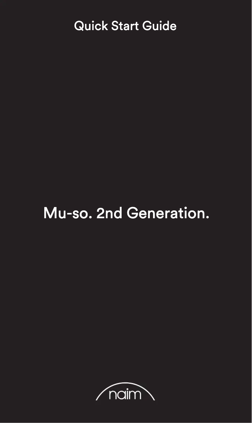 Page 1 de la notice Guide de démarrage rapide Naim Mu-so