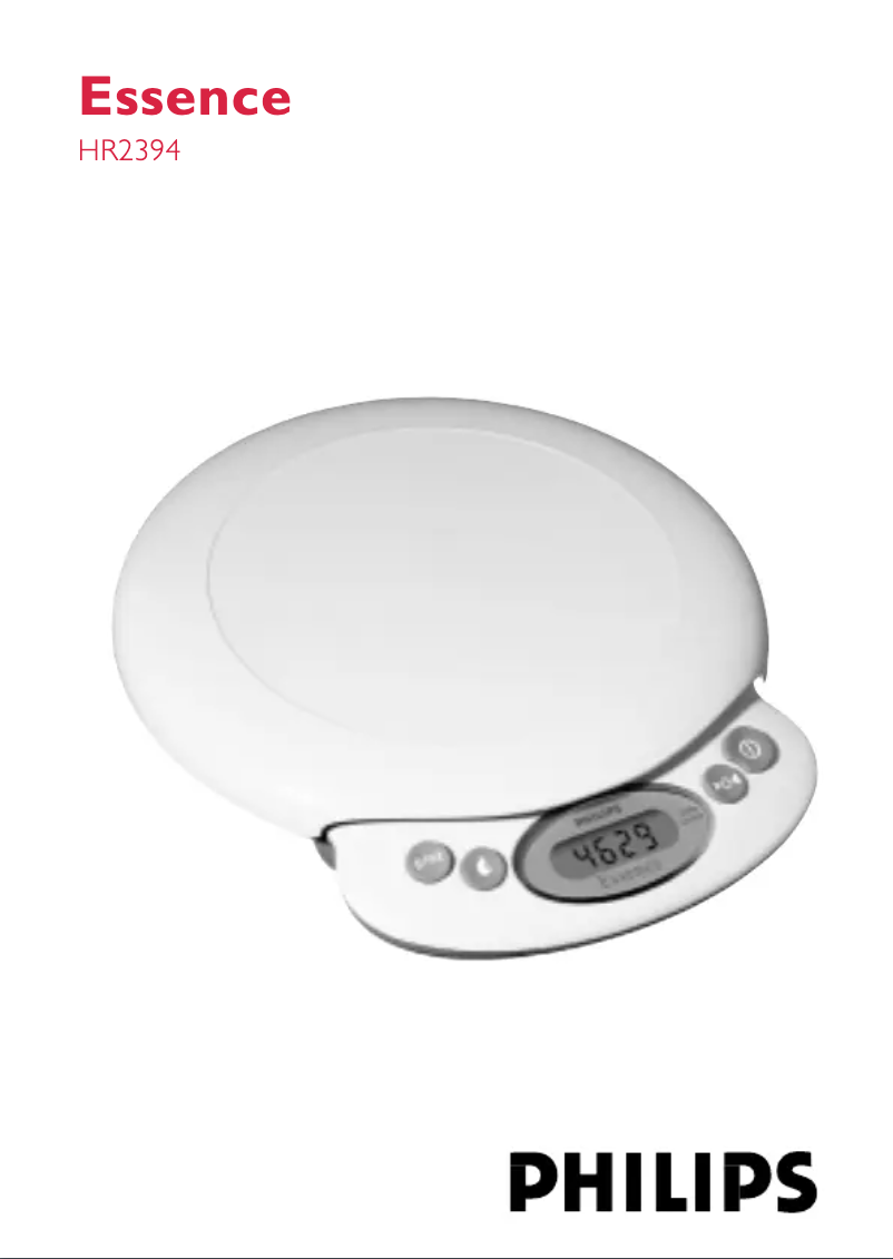 Page 1 de la notice Manuel utilisateur Philips HR2394