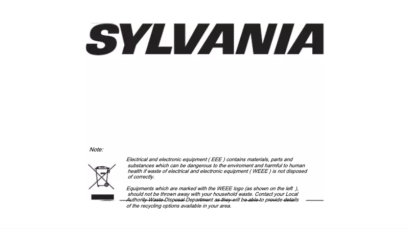 Page 1 de la notice Manuel utilisateur Sylvania SMPK8083