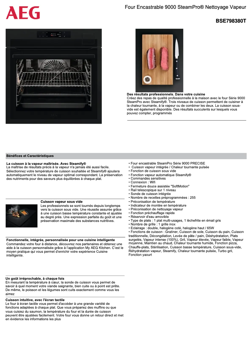 Image de la première page du manuel de l'appareil BSE798380T