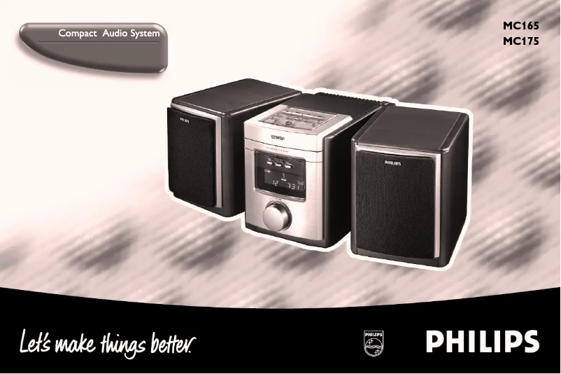 Page n°1 - Manuel utilisateur Philips MC 175