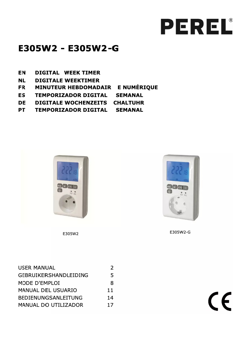 Image de la première page du manuel de l'appareil E305W2