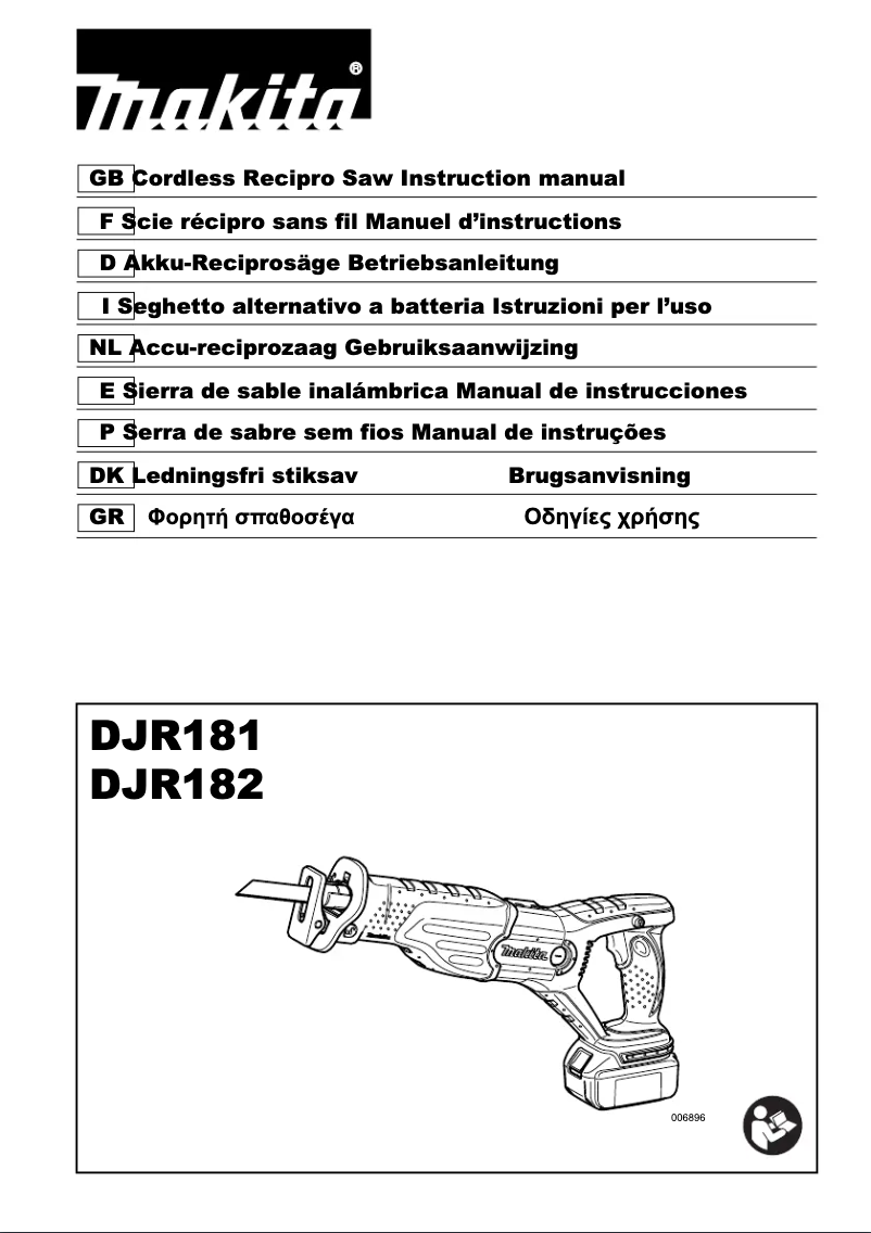 Page 1 de la notice Manuel utilisateur Makita DJR181RM