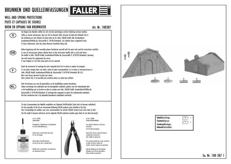 Page n°1 - Manuel utilisateur Faller 180387