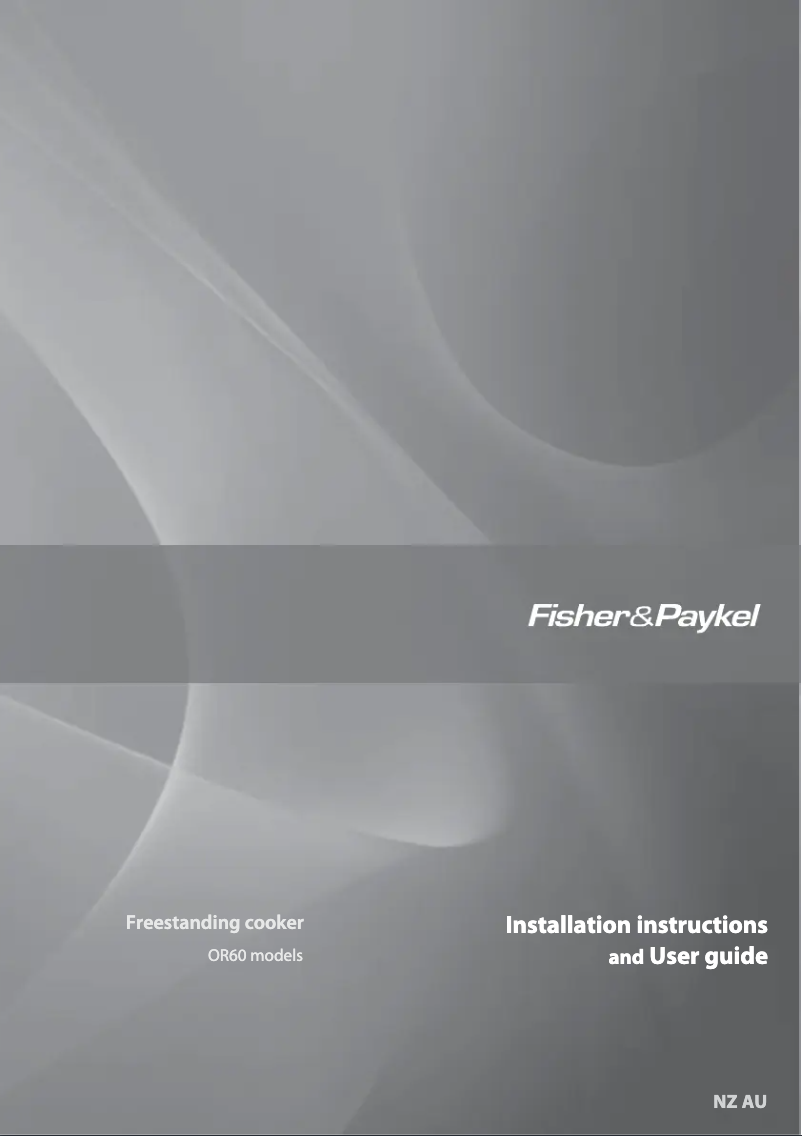 Image de la première page du manuel de l'appareil OR60SDBGFX2