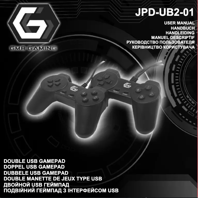 Page n°1 - Manuel utilisateur GMB Gaming JPD-UB2-01