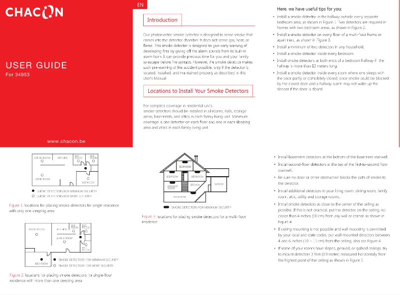 Page 1 de la notice Manuel utilisateur Chacon 34953