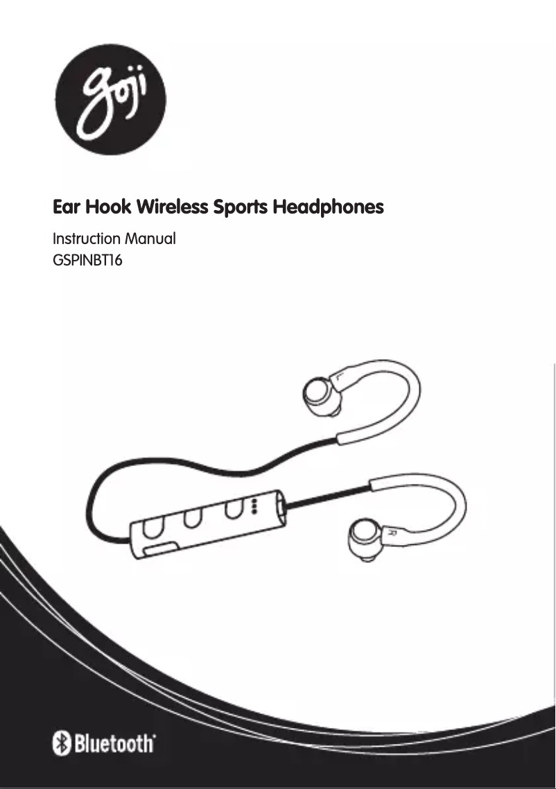 Page 1 de la notice Manuel utilisateur Goji Ear Hook GSPINBT16