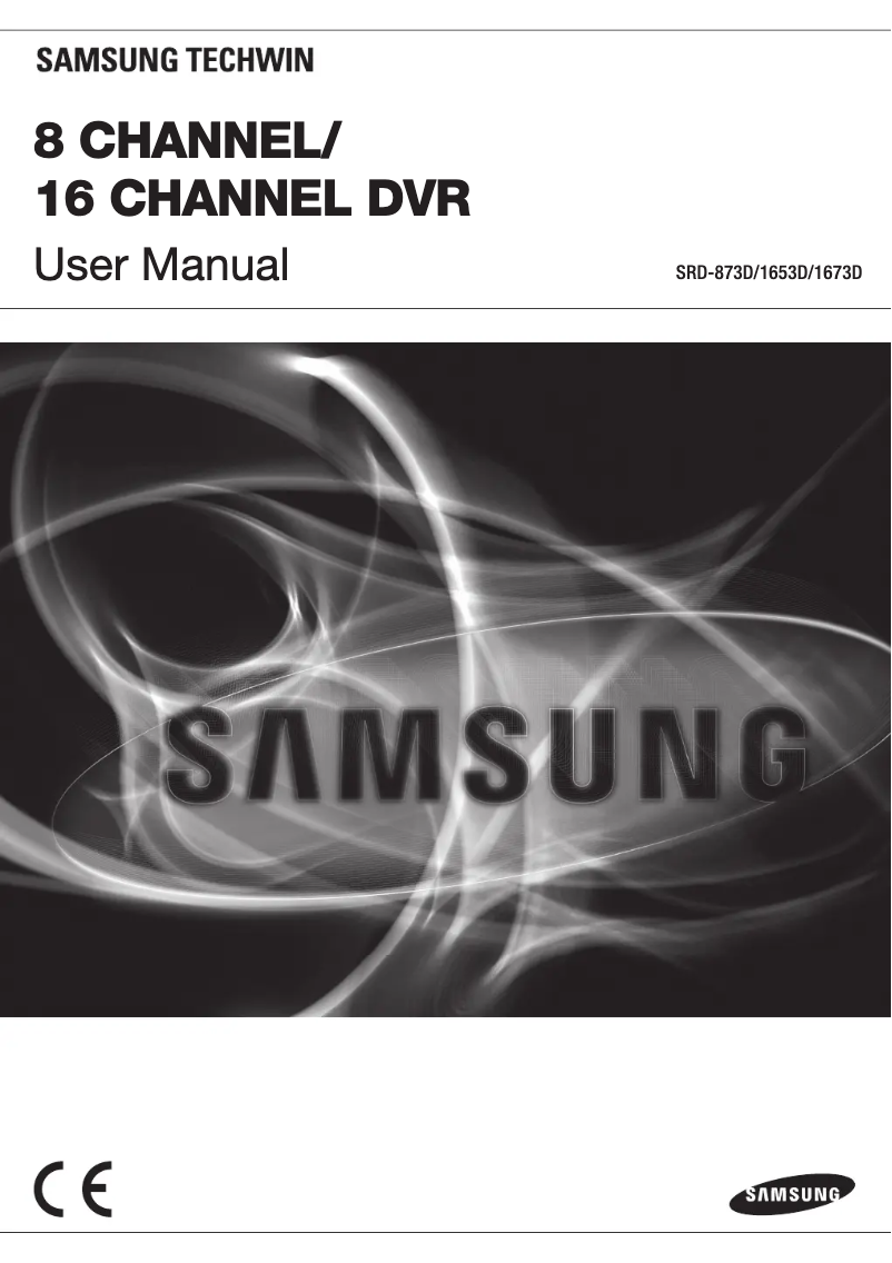 Page 1 de la notice Manuel utilisateur Samsung SRD-1673D digital video recorder