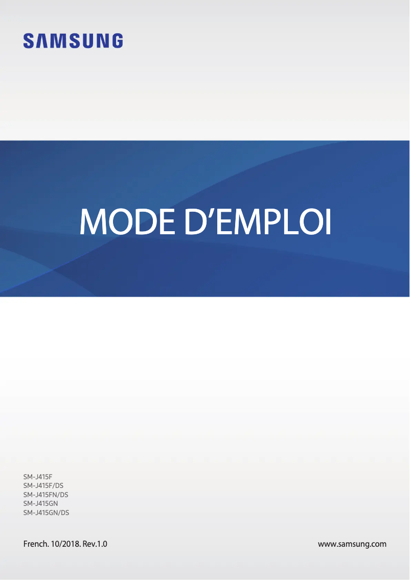 Page n°1 - Manuel utilisateur Samsung Galaxy J4