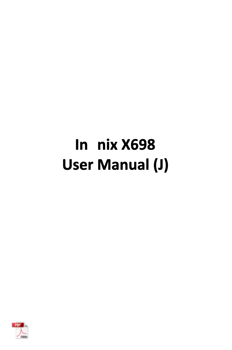 Page n°1 - Manuel utilisateur Infinix X698