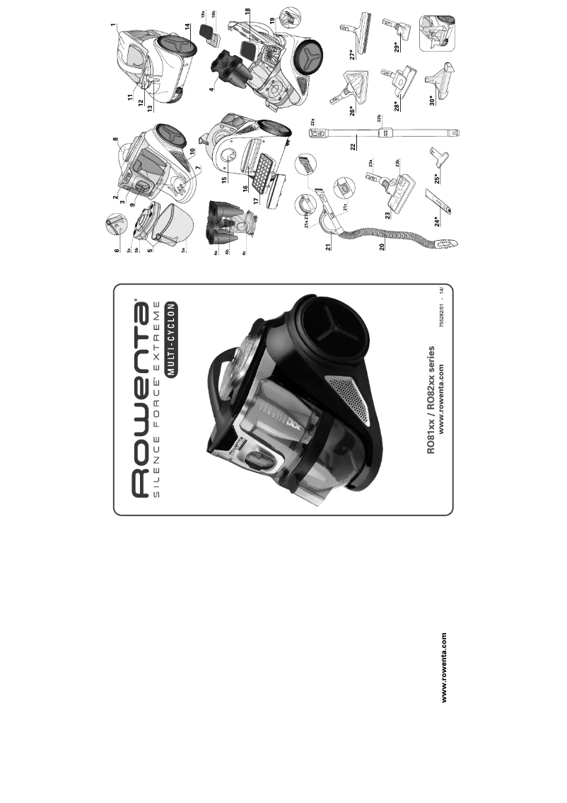 Page n°1 - Manuel utilisateur Rowenta Silence Force Extreme Multi-Cyclonic RO8231