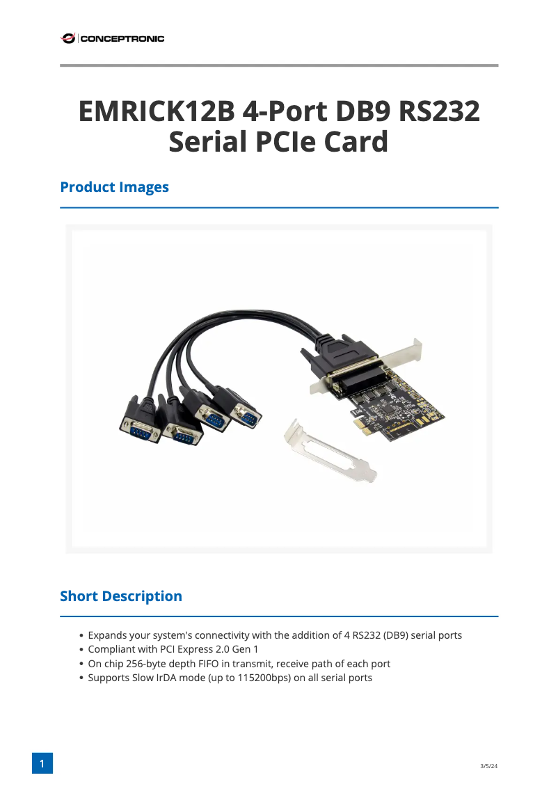 Image de la première page du manuel de l'appareil EMRICK12B