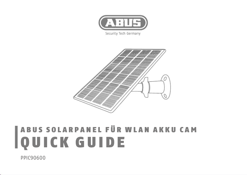 Page 1 de la notice Guide d'installation Abus PPIC90600