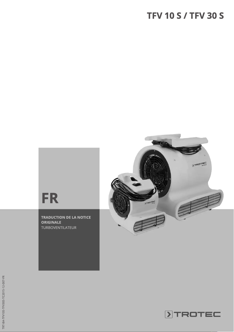 Page n°1 - Manuel utilisateur Trotec TFV 30 S