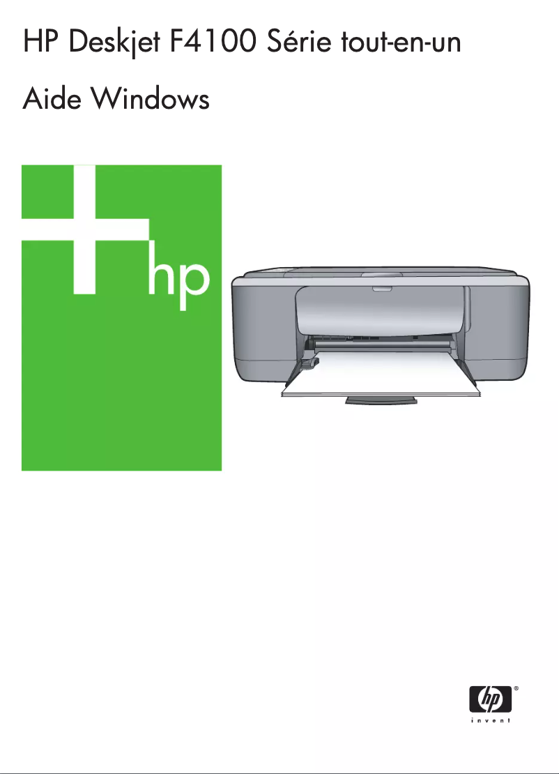 Page n°1 - Manuel utilisateur HP Deskjet F4100 All-in-One