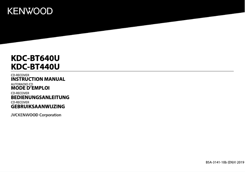 Page n°1 - Manuel utilisateur Kenwood KDC-BT440U