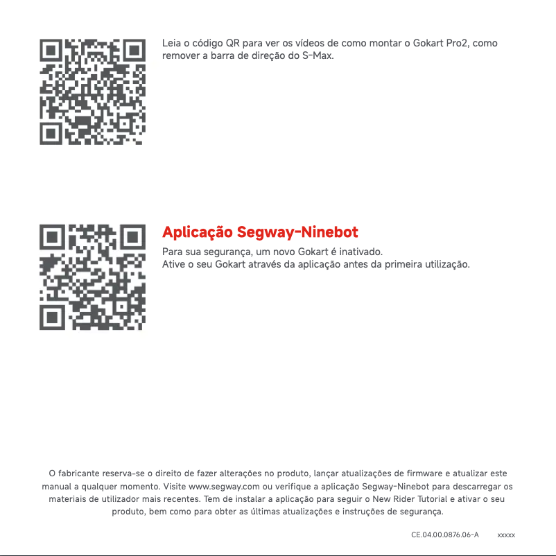 Page 1 de la notice Manuel utilisateur Segway Ninebot Gokart Pro II