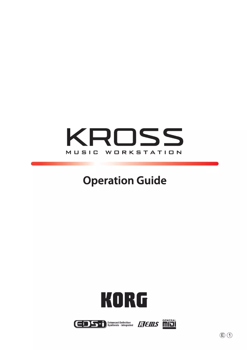 Page n°1 - Manuel utilisateur Korg Kross 88