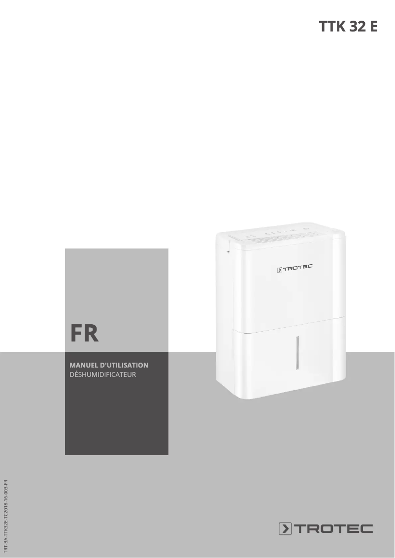 Page 1 of the manual User Manual Trotec TTK 32 E
