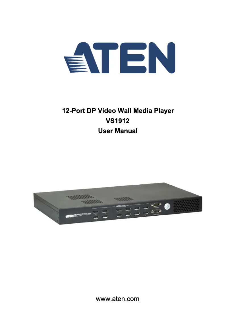 Page n°1 - Manuel utilisateur ATen VS1912