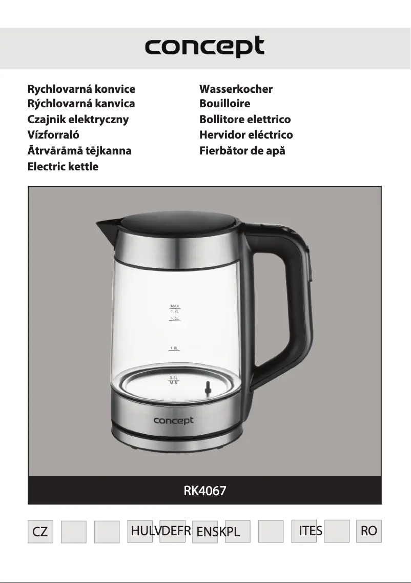 Page 1 de la notice Manuel utilisateur Concept RK4067
