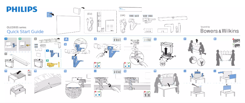 Page 1 de la notice Guide de démarrage rapide Philips 65OLED935