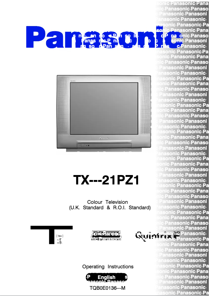 Página 1 del manual Manual de usuario Panasonic TX-21PZ1