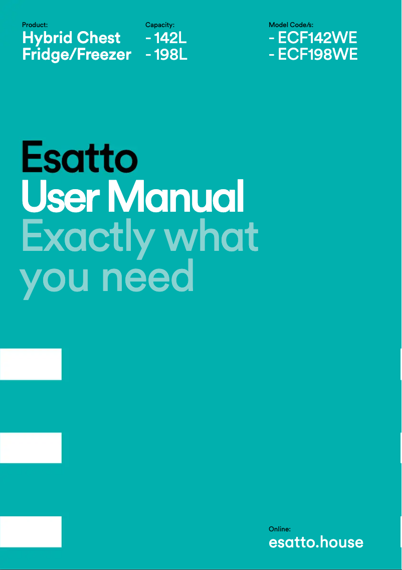 Page n°1 - Manuel utilisateur Esatto ECF142WE