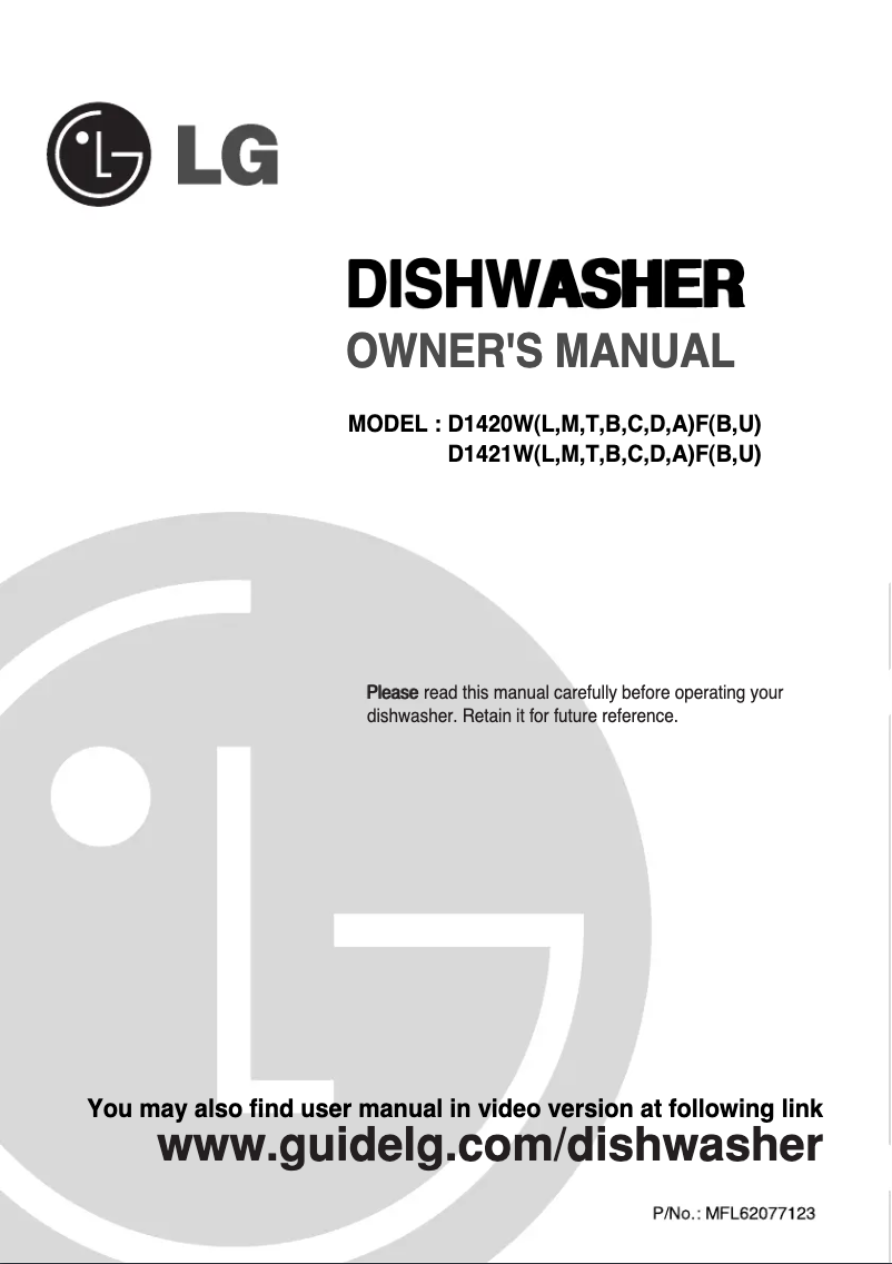 Page 1 de la notice Manuel utilisateur LG D1420LF