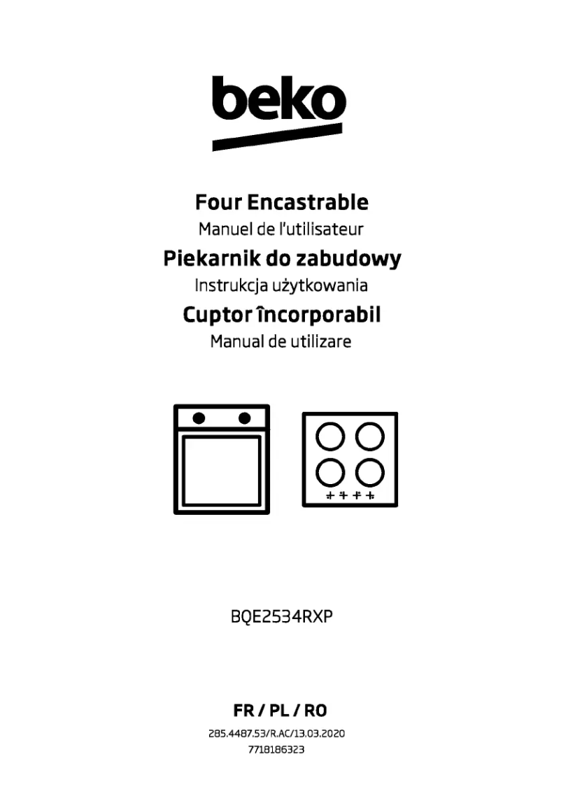 Page 1 de la notice Manuel utilisateur Beko QSE2534RXP