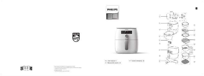 Page 1 de la notice Manuel utilisateur Philips Avance Collection Airfryer HD9641