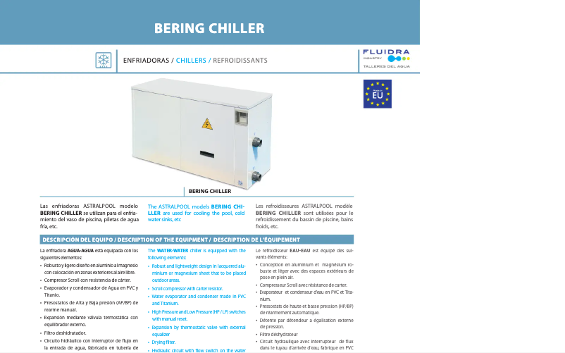 Image de la première page du manuel de l'appareil Bering