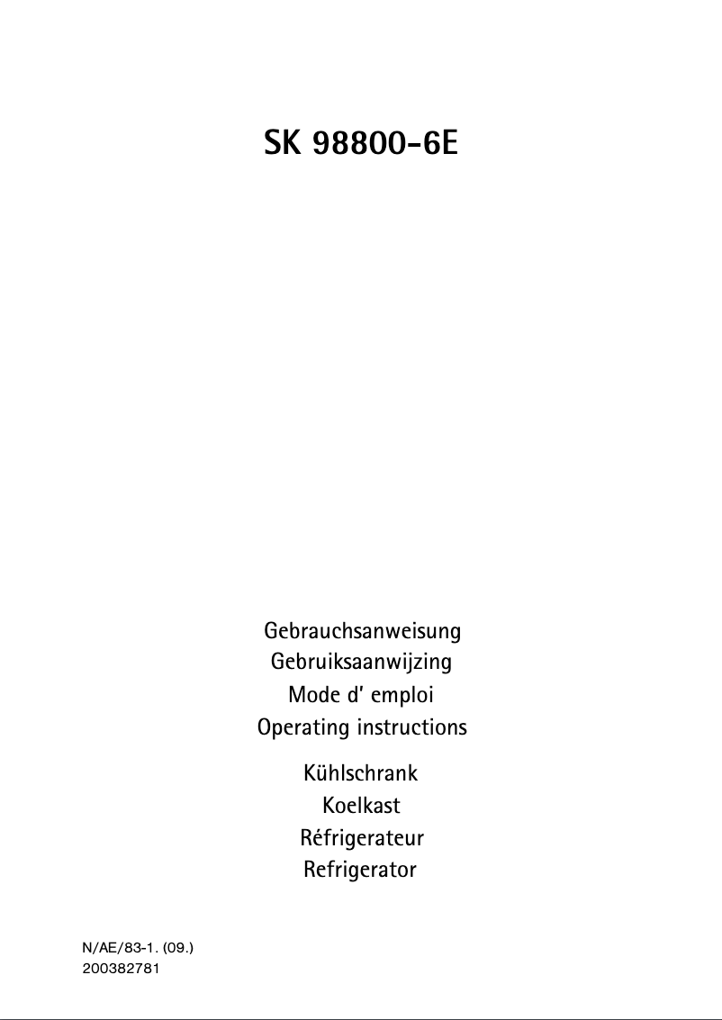 Page 1 de la notice Manuel utilisateur AEG SK98800-6E