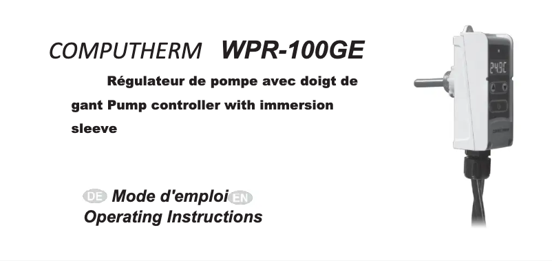 Page n°1 - Manuel utilisateur Computherm WPR-100GE
