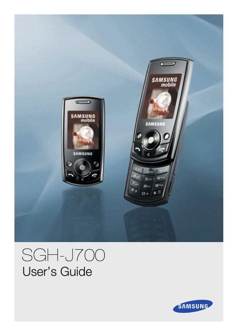 Page n°1 - Guide d'installation Samsung SGH-J700G
