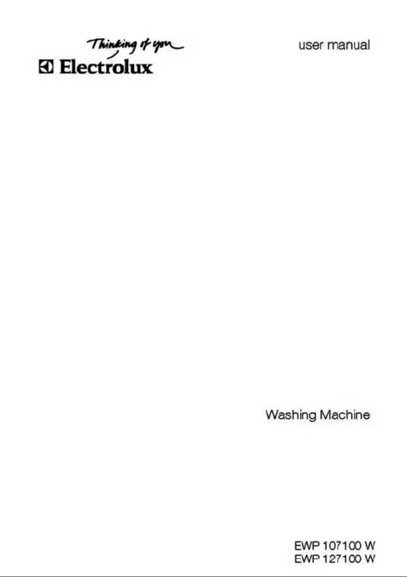 Page n°1 - Manuel utilisateur Electrolux EWP107100W