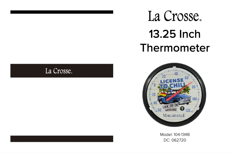 Page 1 de la notice Manuel utilisateur La Crosse Technology 104-134B