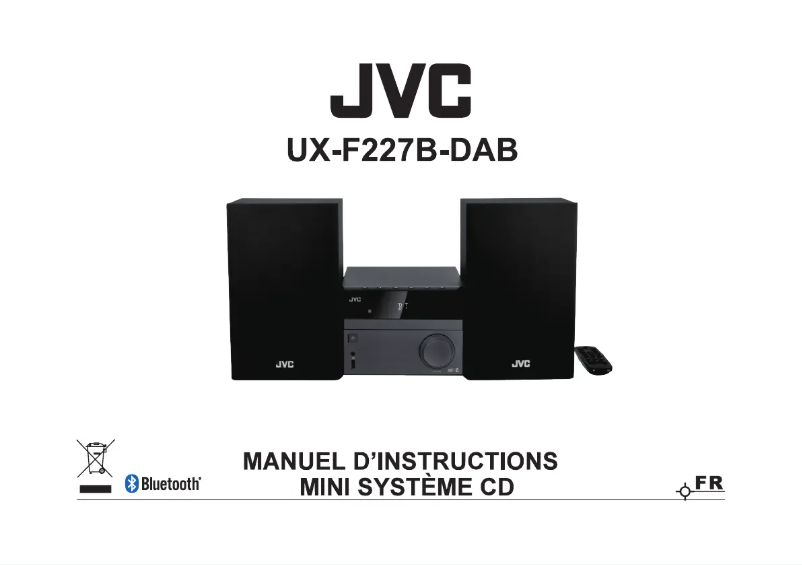 Page n°1 - Manuel utilisateur JVC UX-F227B-DAB