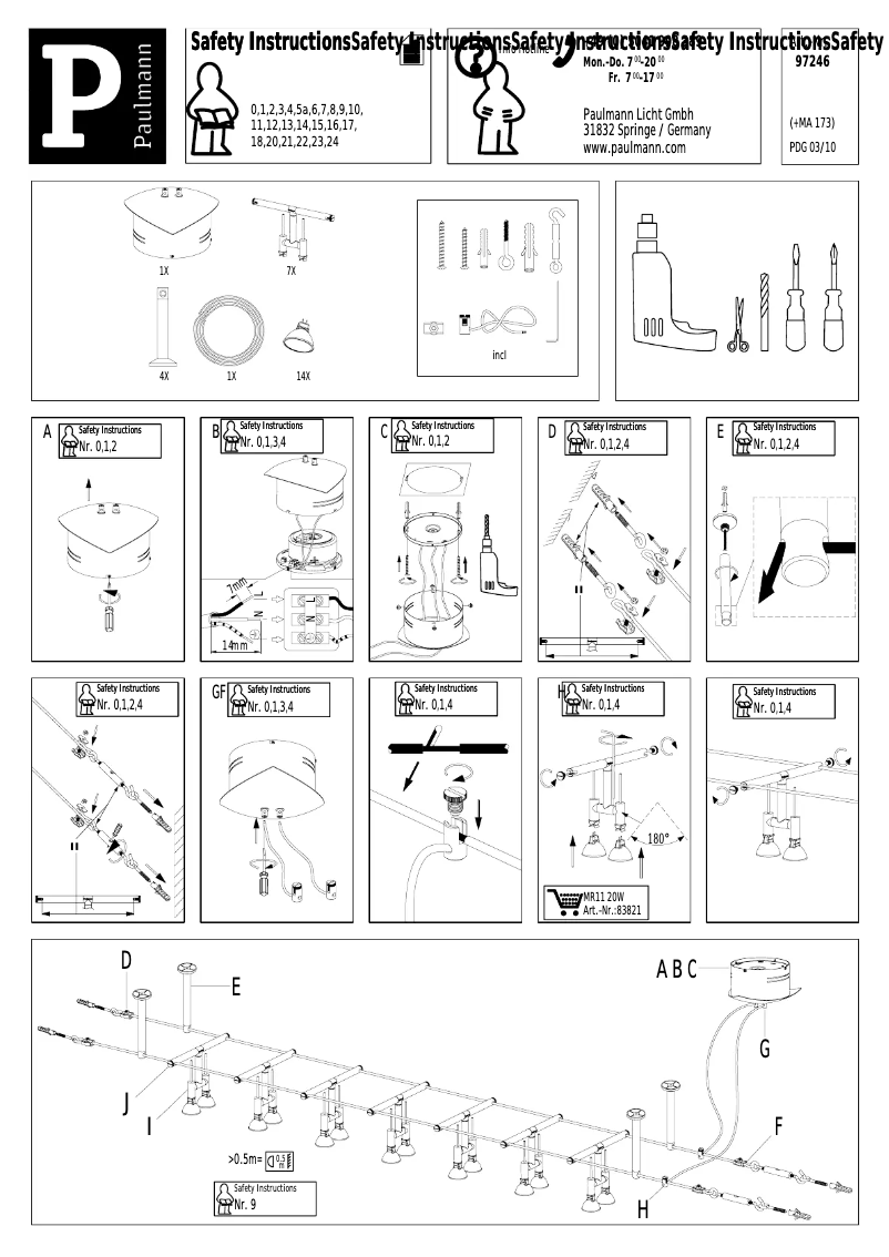 Page 1 de la notice Manuel utilisateur Paulmann Ginger 972.46