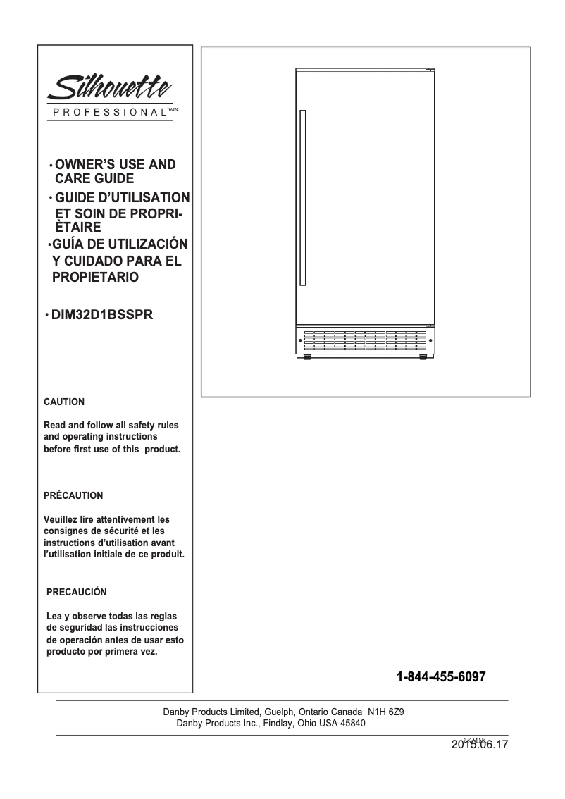 Page 1 de la notice Manuel utilisateur Danby DIM32D1