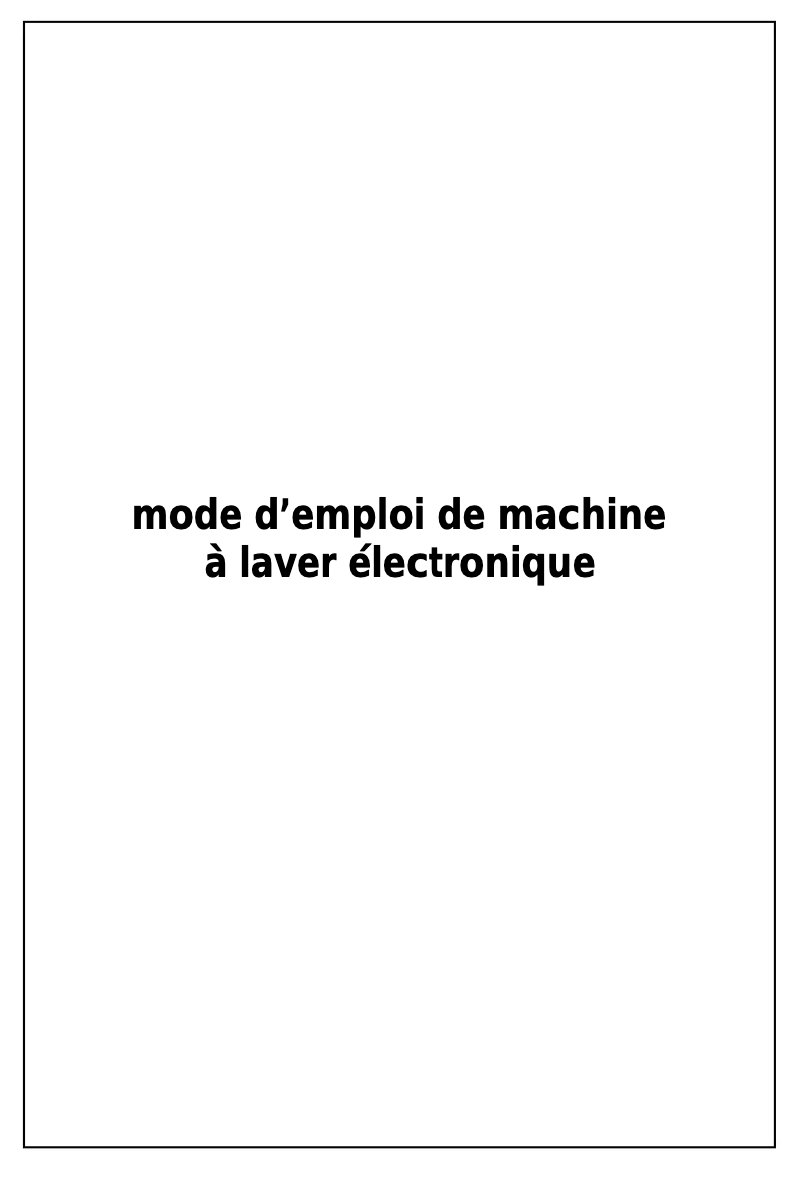 Page n°1 - Manuel utilisateur Bellavita LF 1006 NVT