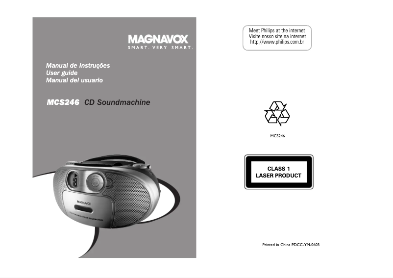 Page 1 de la notice Manuel utilisateur Philips Magnavox MCS246