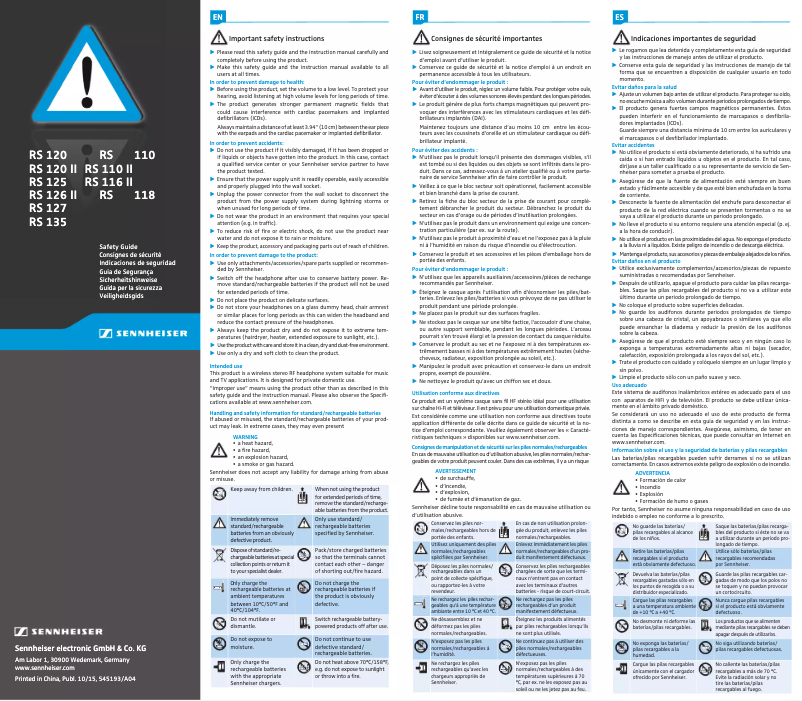 Página 1 del manual Manual de usuario Majestic RS-135