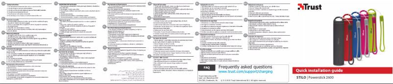 Page 1 de la notice Manuel utilisateur Trust Stilo Powerstick 2600 20692