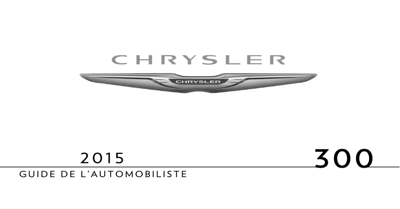 Page 1 de la notice Manuel utilisateur Chrysler 300 (2015)