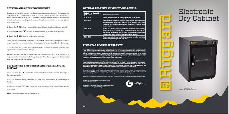 Image de la première page du manuel de l'appareil EDC-235L