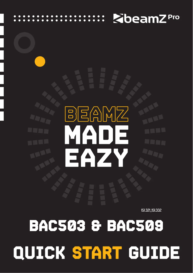 Page n°1 - Guide de démarrage rapide BeamZ BAC509