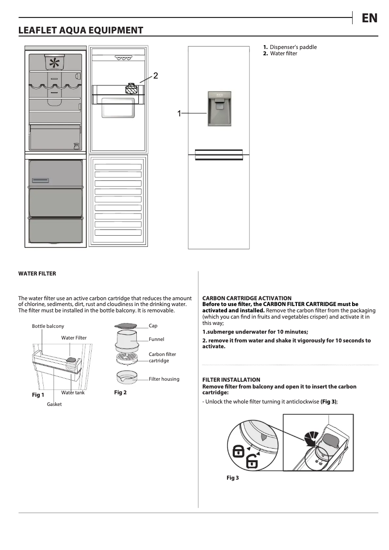 Page 1 de la notice Manuel utilisateur Indesit LI8 S2E S AQUA